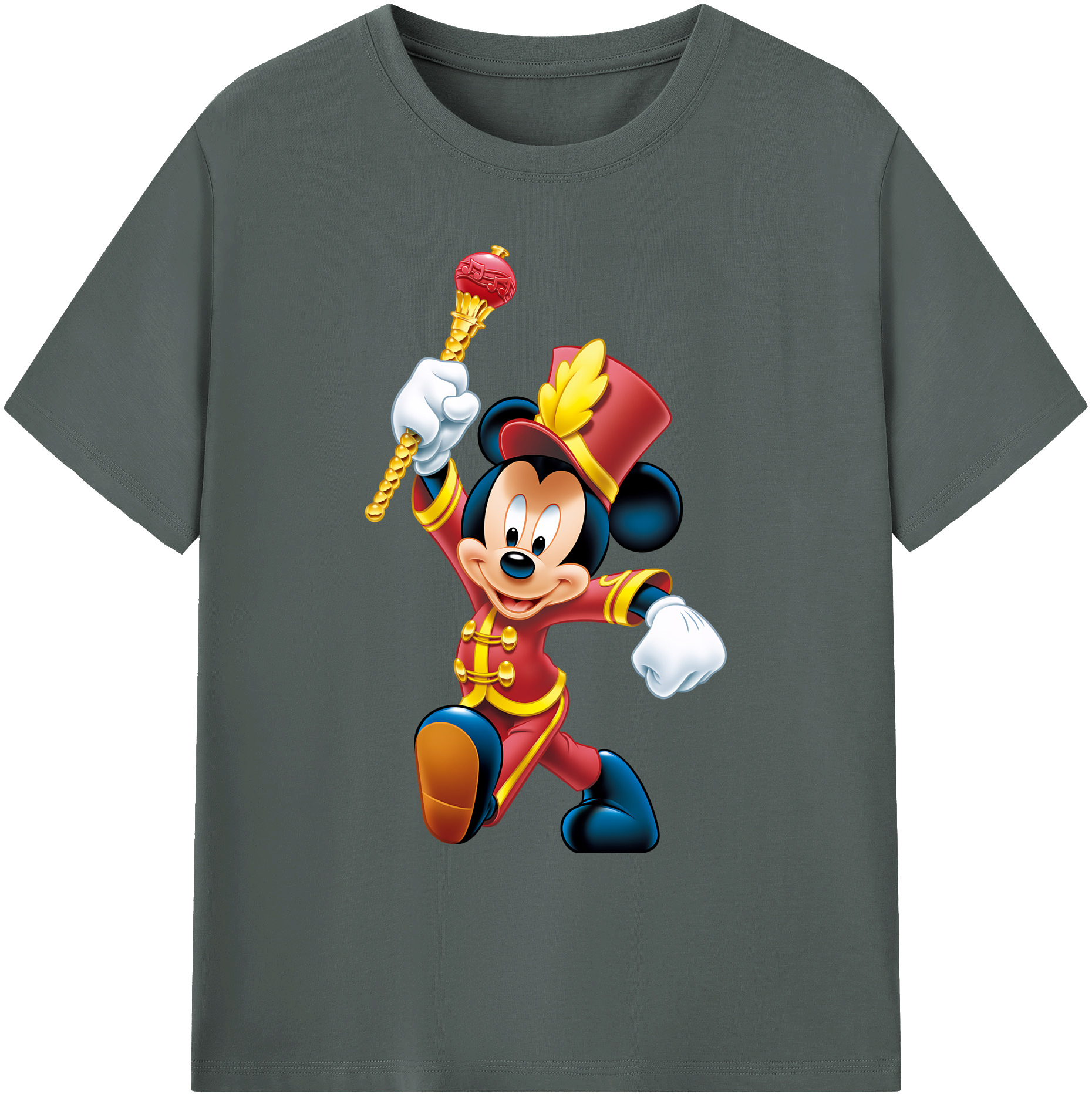 ミッキーマウス Mickey Mouse 綿100％ メンズ半袖Tシャツ｜肌触りやわらか＆通気性